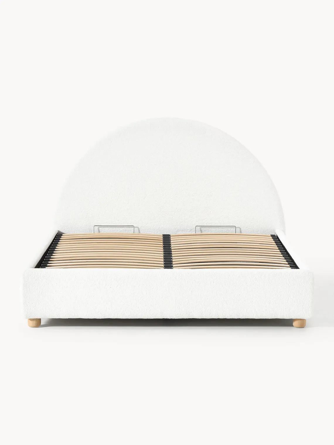 Westwing Collection Cama tapizada en borreguillo Ebba, con espacio de almacenamiento^ Camas Tapizadas|Camas