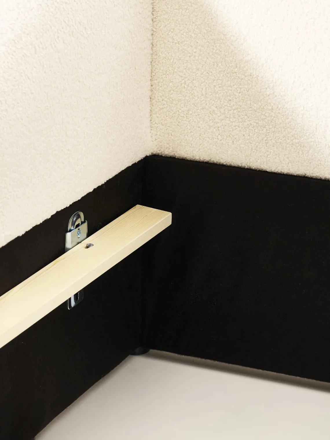 Westwing Collection Cama tapizada en borreguillo Sofia