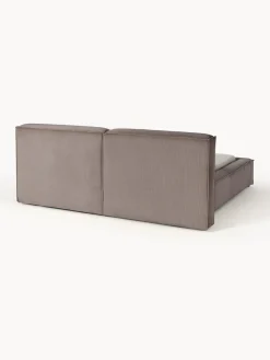 Westwing Collection Cama tapizada en pana Lennon, con espacio de almacenamiento