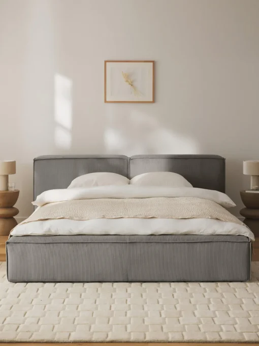 Westwing Collection Cama tapizada en pana Lennon^ Camas Tapizadas|Camas