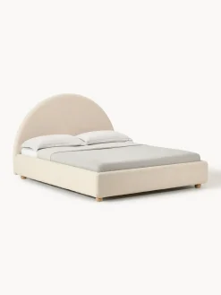 Westwing Collection Cama tapizada en tejido bouclé Ebba