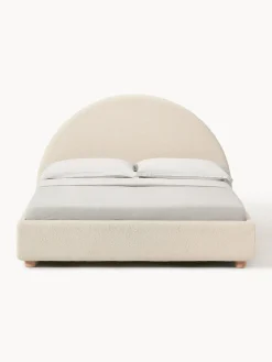 Westwing Collection Cama tapizada en tejido bouclé Ebba
