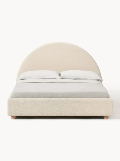 Westwing Collection Cama tapizada en tejido bouclé Ebba