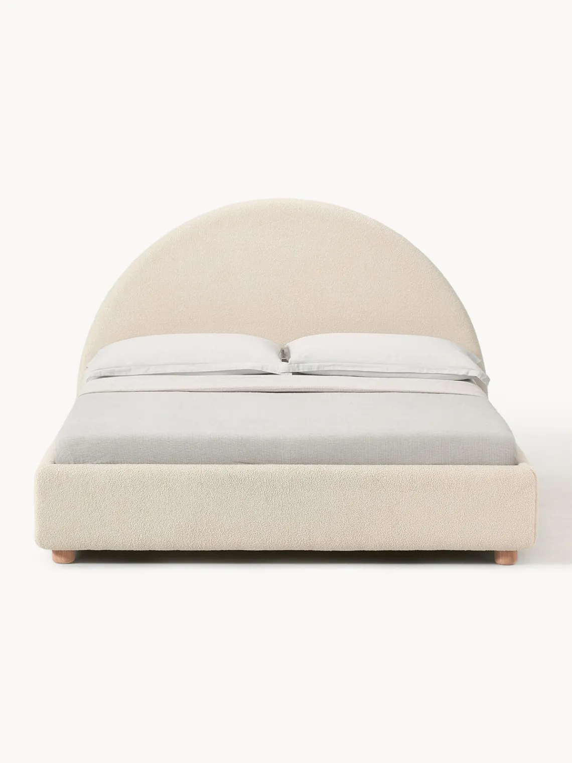 Westwing Collection Cama tapizada en tejido bouclé Ebba