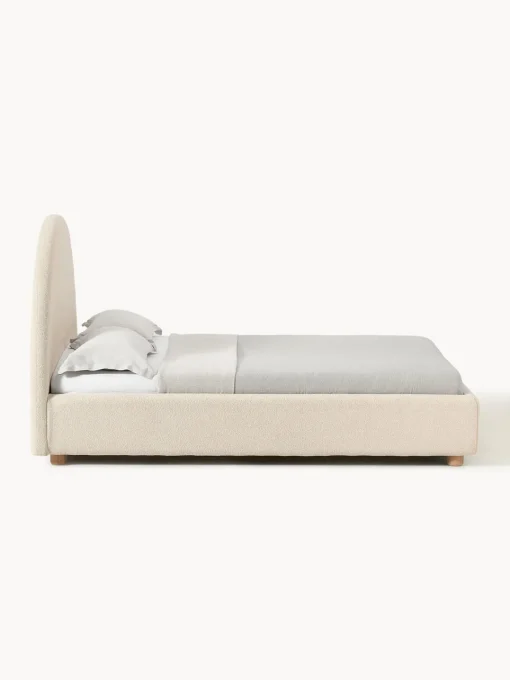 Westwing Collection Cama tapizada en tejido bouclé Ebba