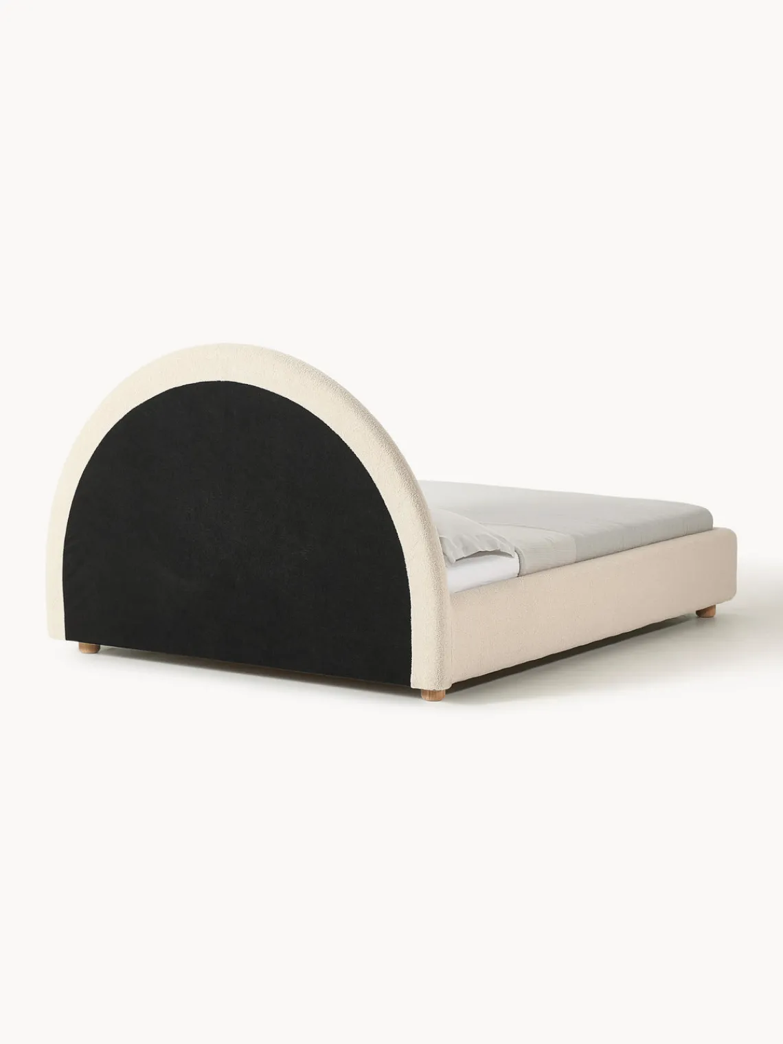 Westwing Collection Cama tapizada en tejido bouclé Ebba
