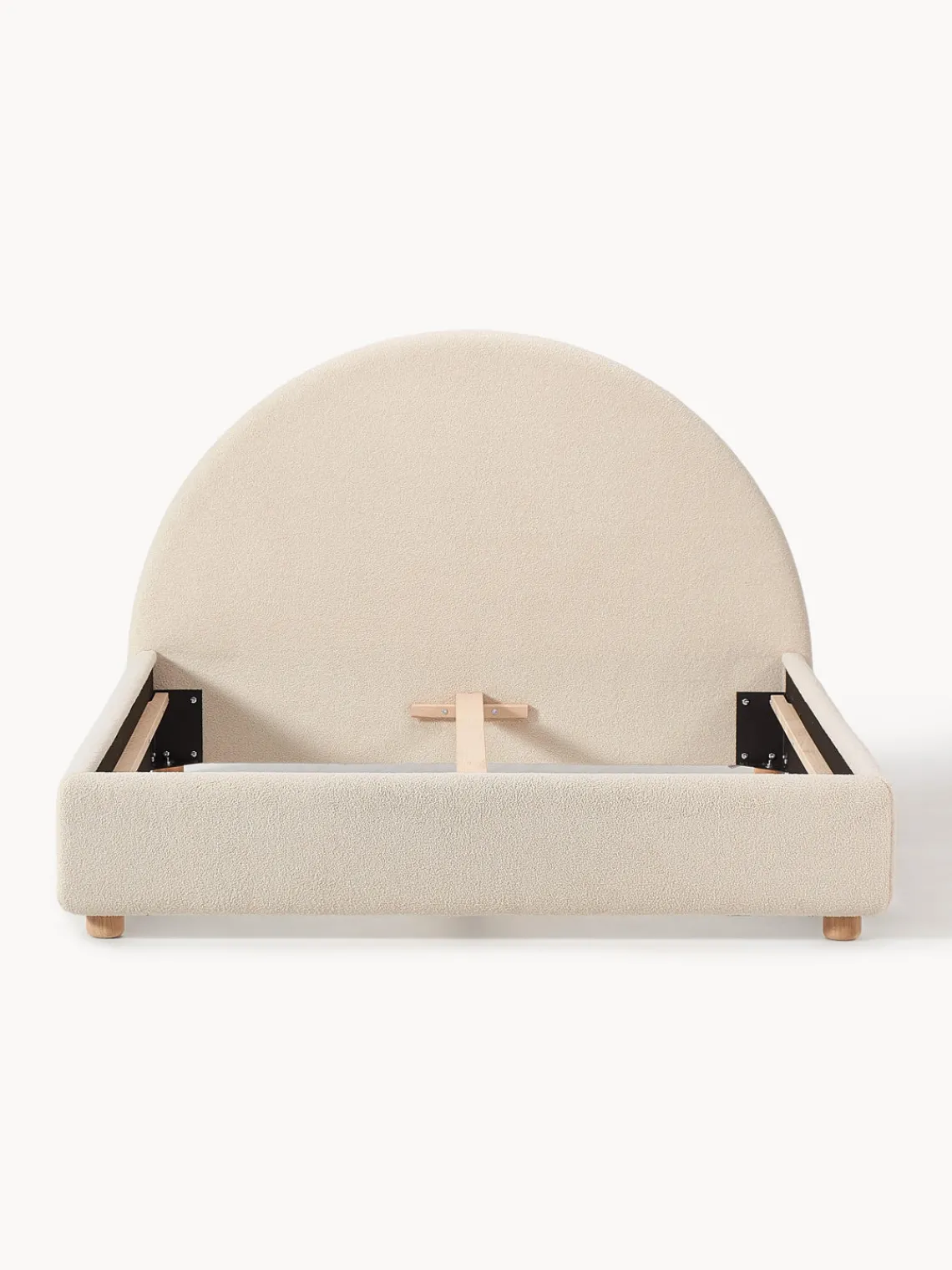 Westwing Collection Cama tapizada en tejido bouclé Ebba