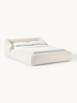 Westwing Collection Cama tapizada en tejido bouclé Sofia