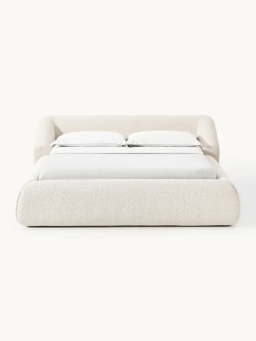 Westwing Collection Cama tapizada en tejido bouclé Sofia