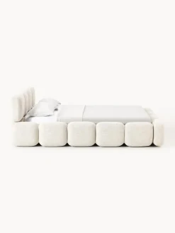Westwing Collection Cama tapizada en tejido bouclé con espacio de almacenamiento Tayla