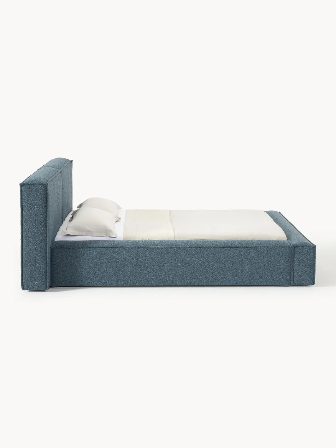 Westwing Collection Cama tapizada en tejido bouclé Lennon^ Camas Tapizadas|Camas