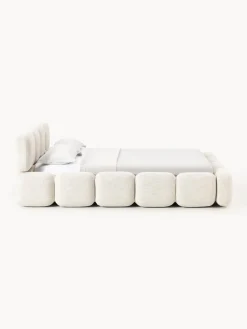 Westwing Collection Cama tapizada en tejido bouclé Tayla