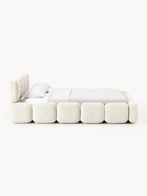 Westwing Collection Cama tapizada en tejido bouclé Tayla