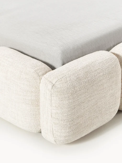 Westwing Collection Cama tapizada en tejido bouclé Tayla