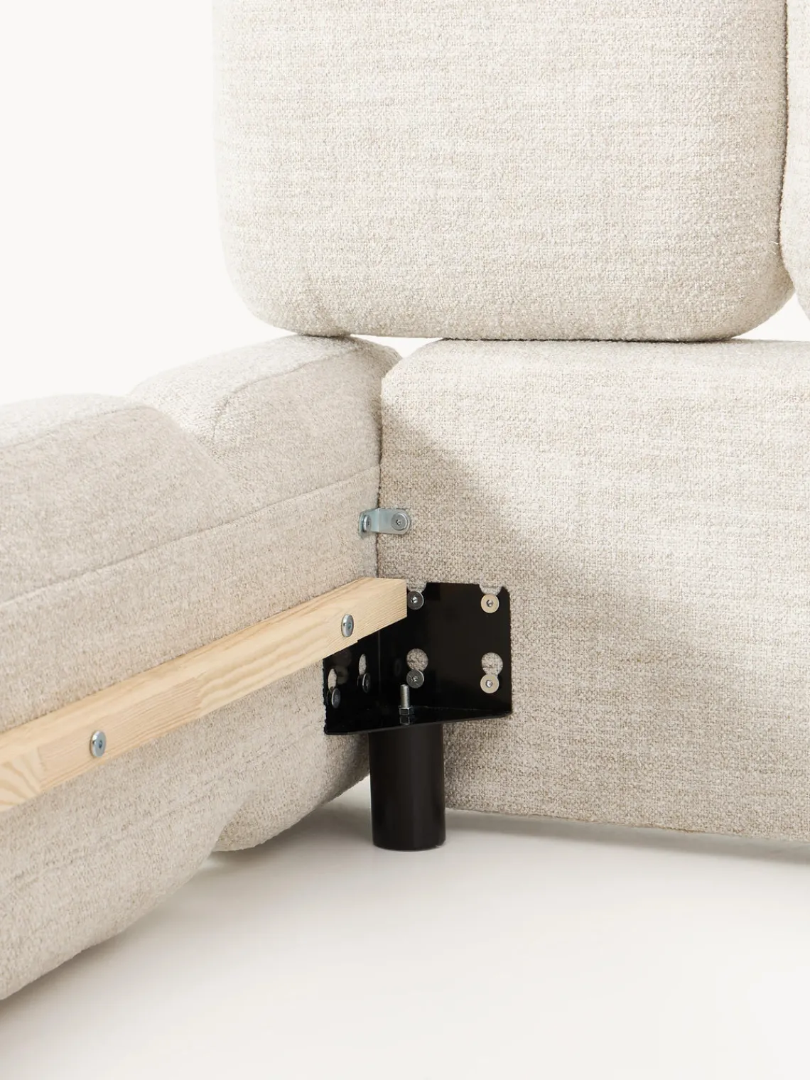 Westwing Collection Cama tapizada en tejido bouclé Tayla