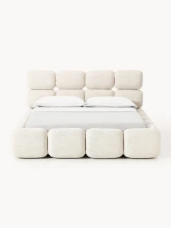 Westwing Collection Cama tapizada en tejido bouclé con espacio de almacenamiento Tayla^ Camas Tapizadas|Camas