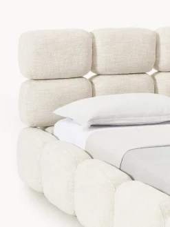 Westwing Collection Cama tapizada en tejido bouclé con espacio de almacenamiento Tayla^ Camas Tapizadas|Camas