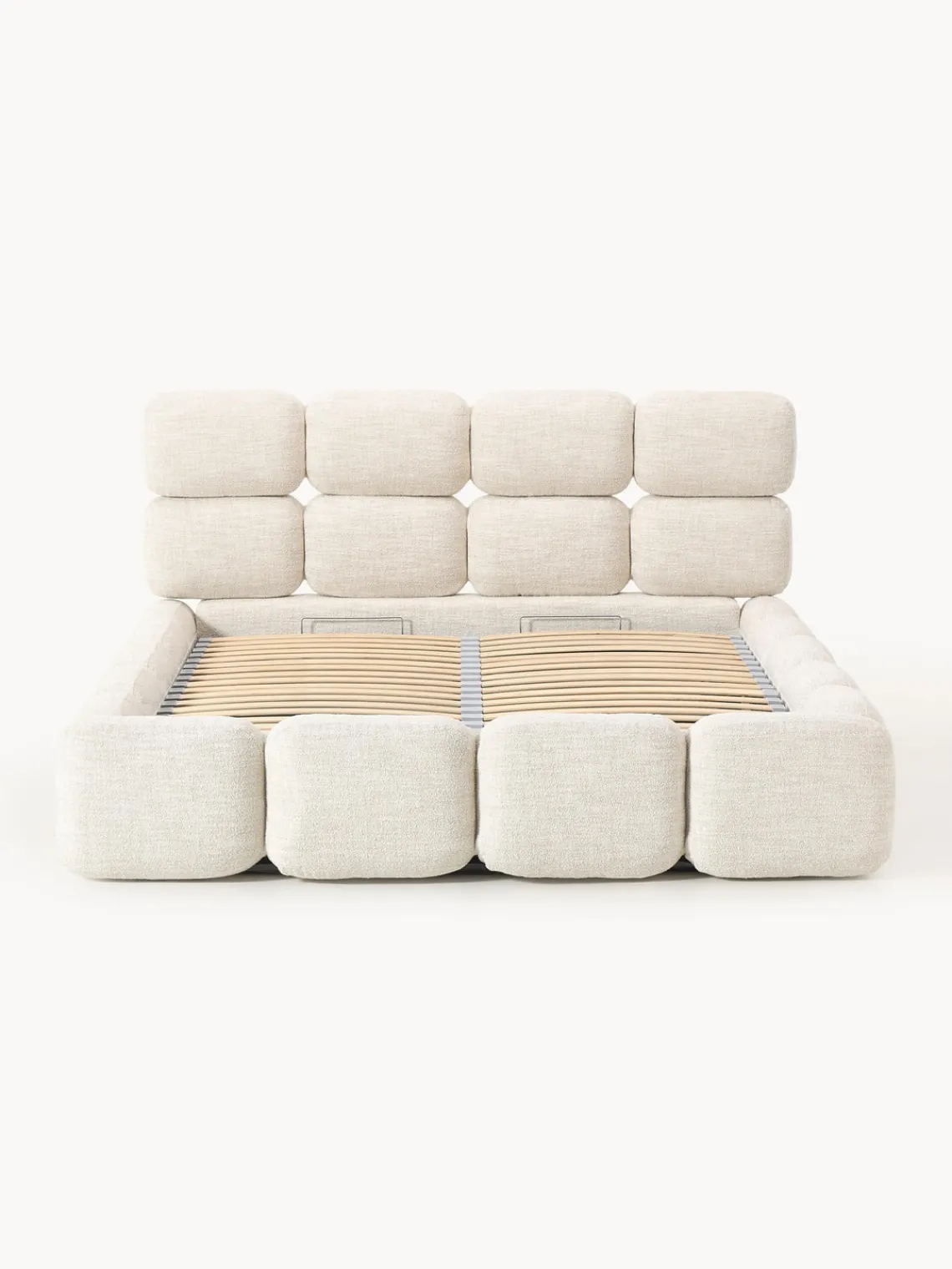 Westwing Collection Cama tapizada en tejido bouclé con espacio de almacenamiento Tayla^ Camas Tapizadas|Camas