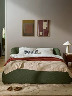 Westwing Collection Cama tapizada en tejido bouclé Sofia