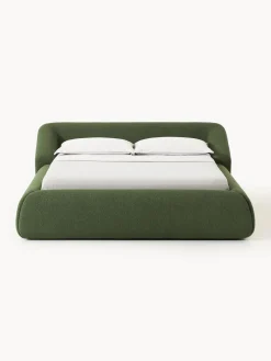 Westwing Collection Cama tapizada en tejido bouclé Sofia