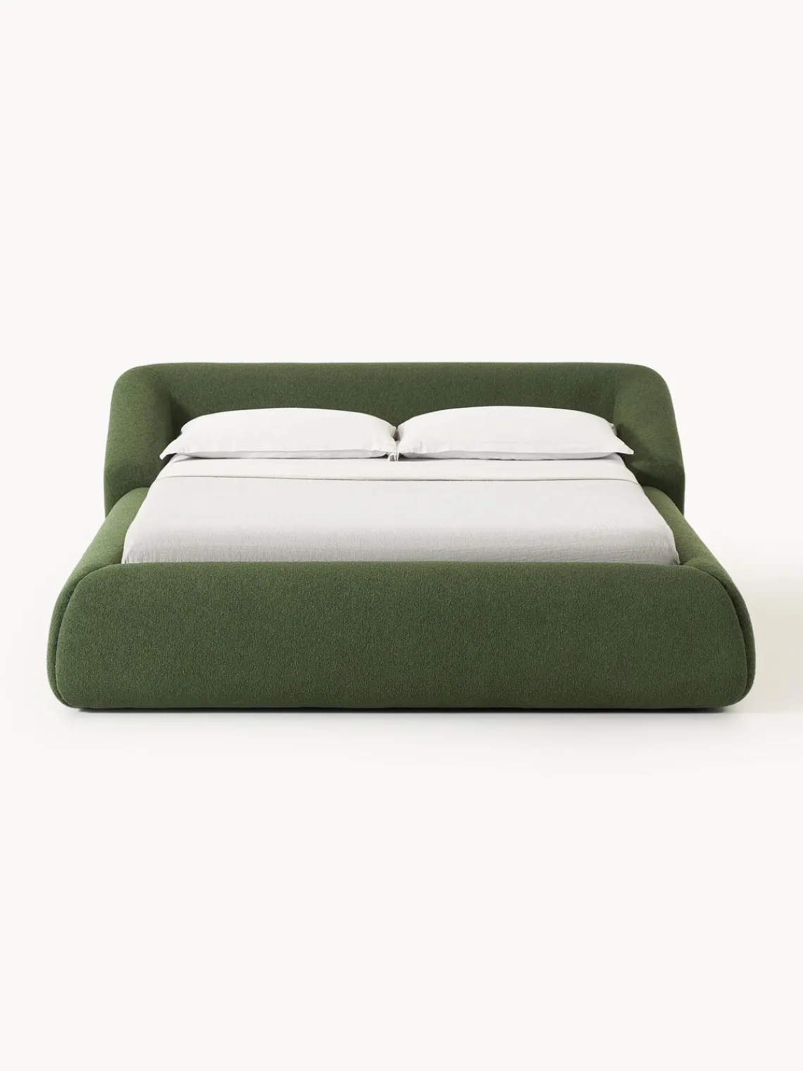 Westwing Collection Cama tapizada en tejido bouclé Sofia