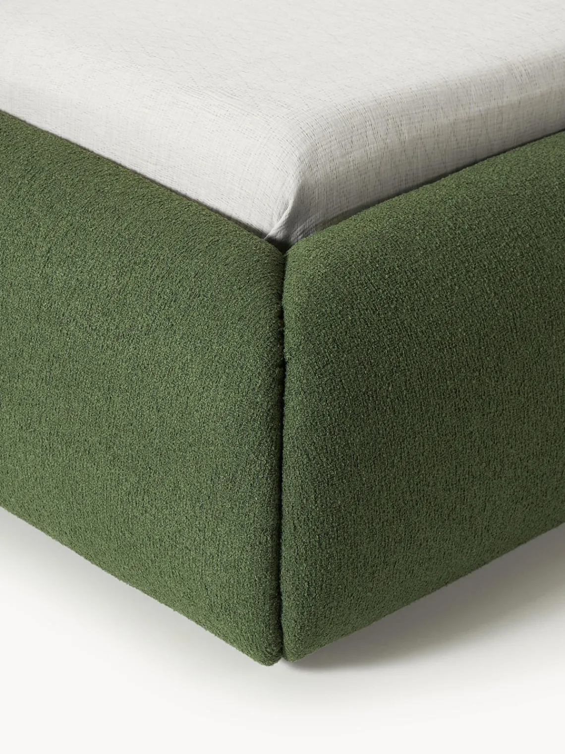 Westwing Collection Cama tapizada en tejido bouclé Sofia