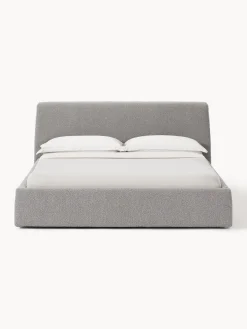 Westwing Collection Cama tapizada en tejido bouclé Cloud