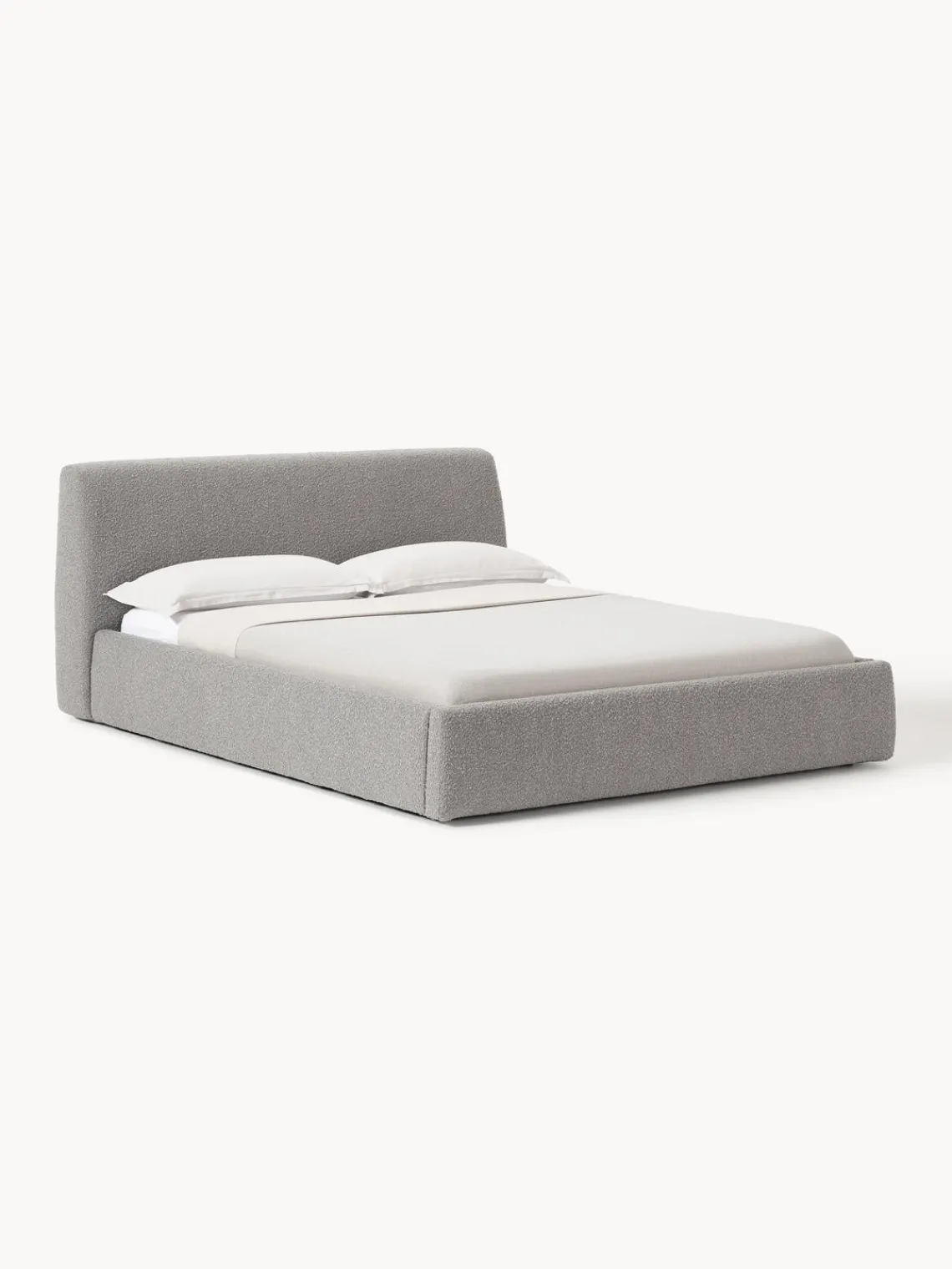 Westwing Collection Cama tapizada en tejido bouclé con espacio de almacenaje Cloud^ Camas Tapizadas|Camas