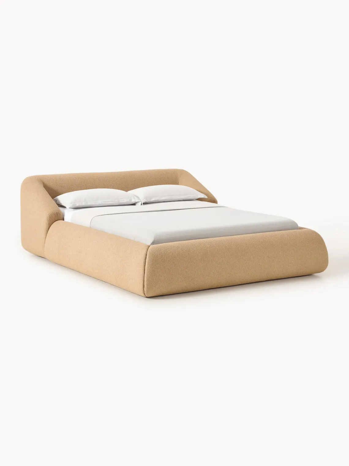 Westwing Collection Cama tapizada en tejido bouclé Sofia