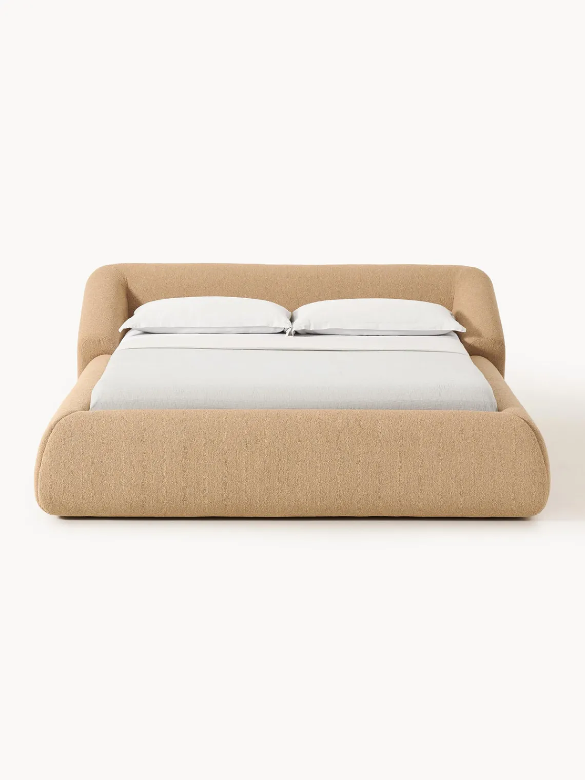 Westwing Collection Cama tapizada en tejido bouclé Sofia