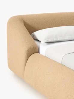 Westwing Collection Cama tapizada en tejido bouclé Sofia