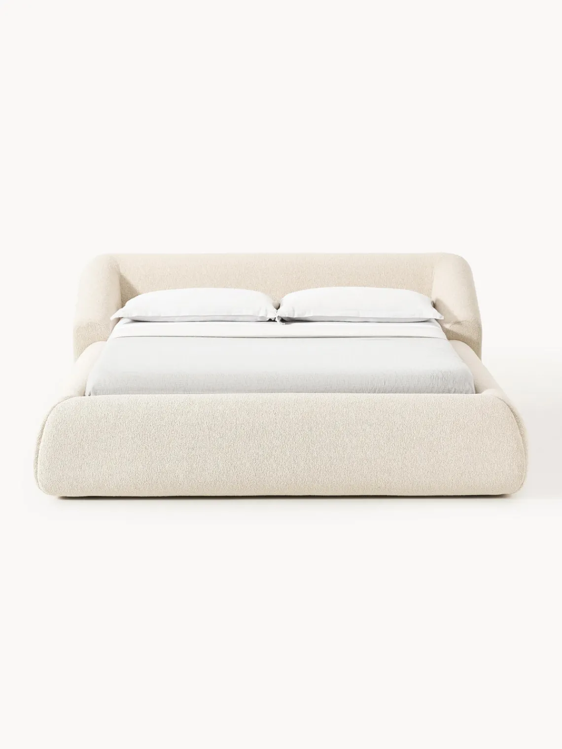 Westwing Collection Cama tapizada en tejido bouclé Sofia