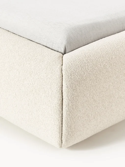 Westwing Collection Cama tapizada en tejido bouclé Sofia