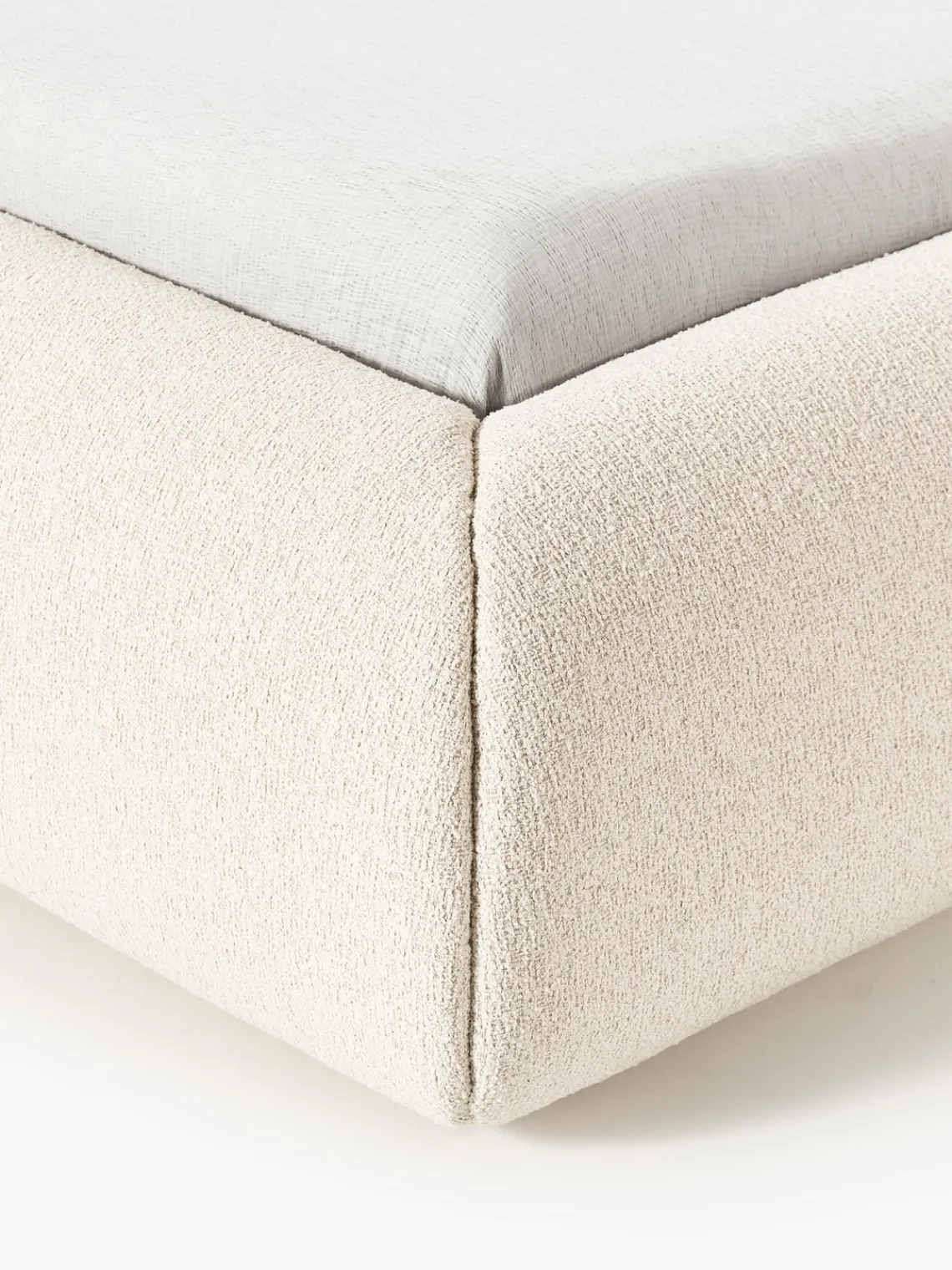 Westwing Collection Cama tapizada en tejido bouclé Sofia