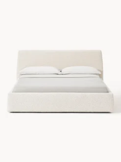 Westwing Collection Cama tapizada en tejido bouclé con espacio de almacenaje Cloud^ Camas Tapizadas|Camas