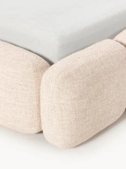 Westwing Collection Cama tapizada en tejido bouclé Tayla