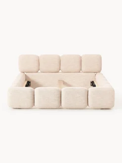 Westwing Collection Cama tapizada en tejido bouclé Tayla