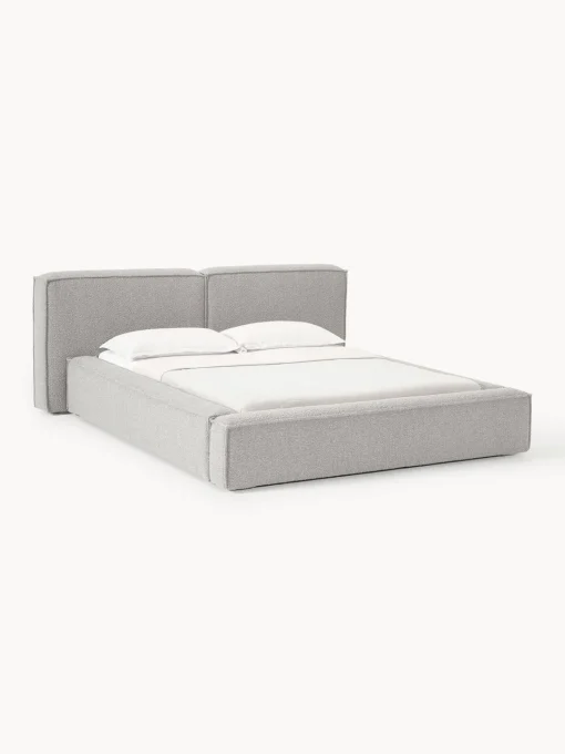 Westwing Collection Cama tapizada en tejido bouclé con espacio de almacenamiento Lennon^ Camas Tapizadas|Camas