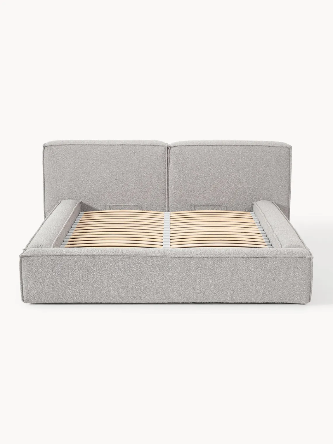 Westwing Collection Cama tapizada en tejido bouclé con espacio de almacenamiento Lennon^ Camas Tapizadas|Camas
