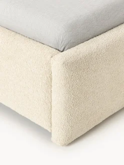 Westwing Collection Cama tapizada en tejido bouclé Gary