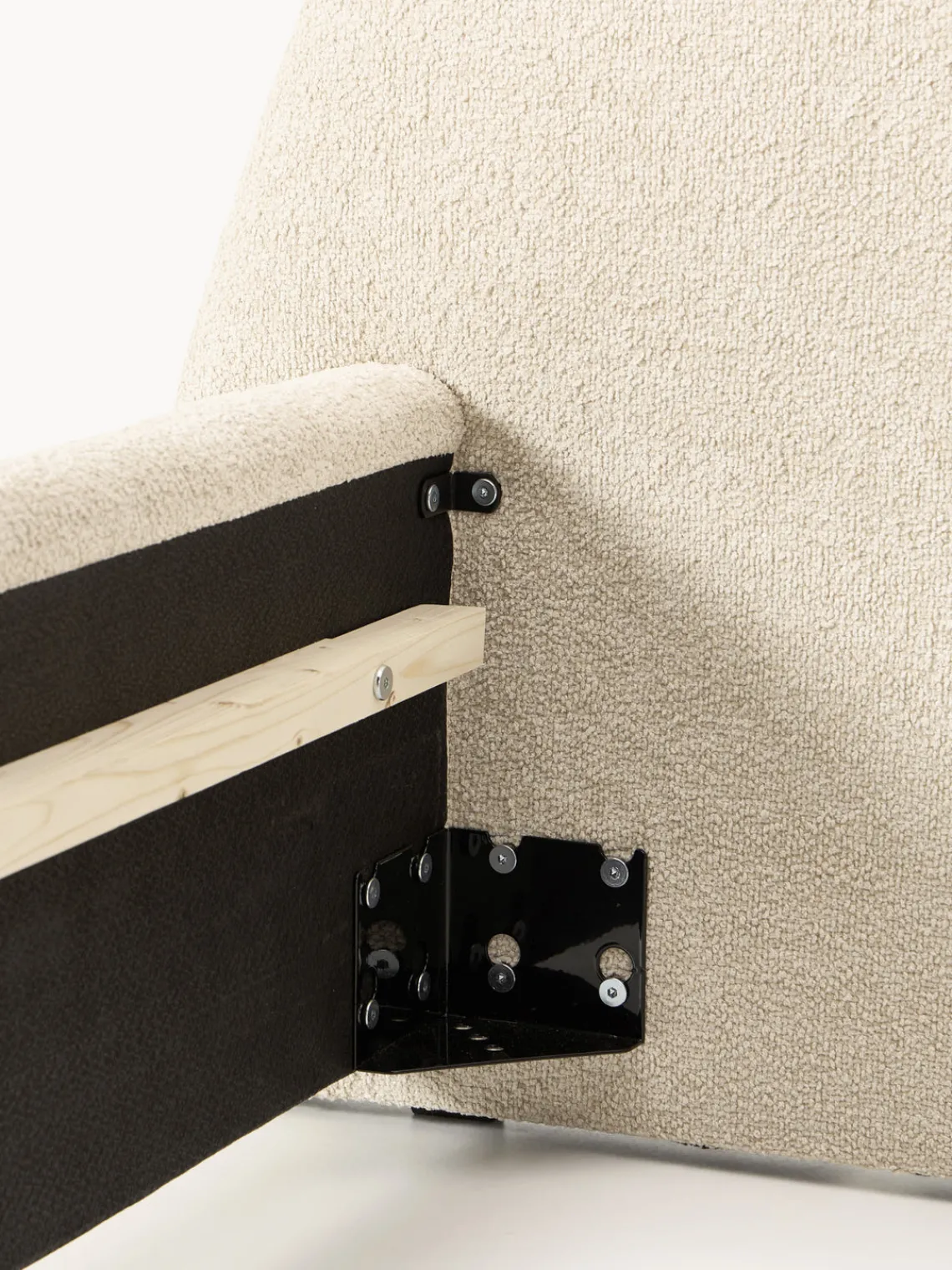 Westwing Collection Cama tapizada en tejido bouclé Gary