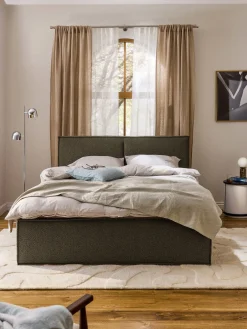 Westwing Collection Cama tapizada en tejido bouclé Dream