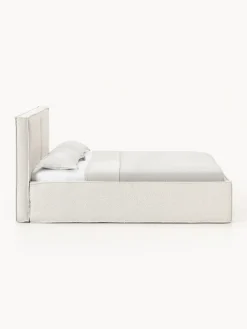 Westwing Collection Cama tapizada en tejido bouclé con espacio de almacenamiento Dream