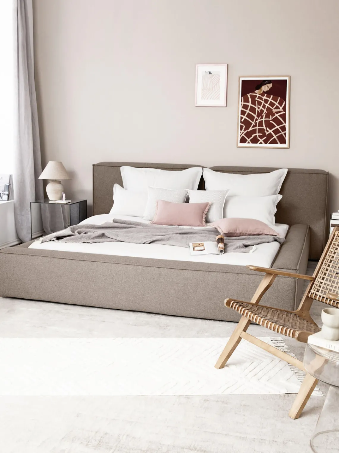 Westwing Collection Cama tapizada Lennon^ Camas Tapizadas|Camas