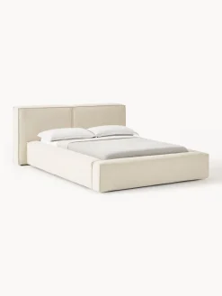 Westwing Collection Cama tapizada Lennon, con espacio de almacenamiento