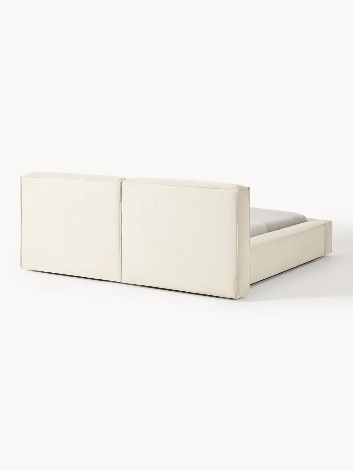 Westwing Collection Cama tapizada Lennon, con espacio de almacenamiento