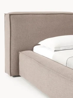 Westwing Collection Cama tapizada Lennon, con espacio de almacenamiento