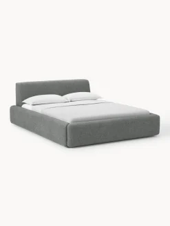 Westwing Collection Cama tapizada Melva, con espacio de almacenamiento