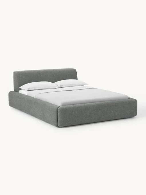 Westwing Collection Cama tapizada Melva, con espacio de almacenamiento