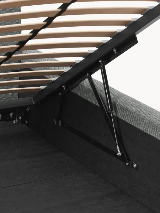 Westwing Collection Cama tapizada Melva, con espacio de almacenamiento